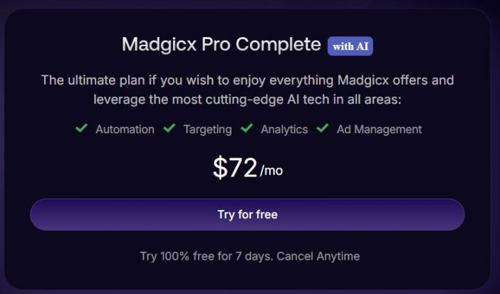 Madgicx pricing