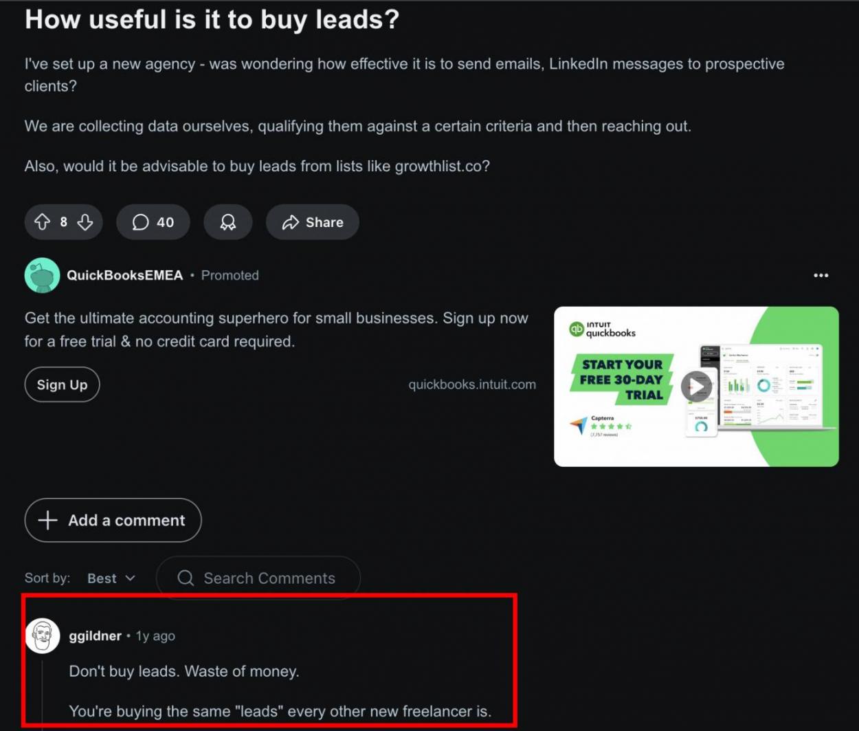 buying leads reddit