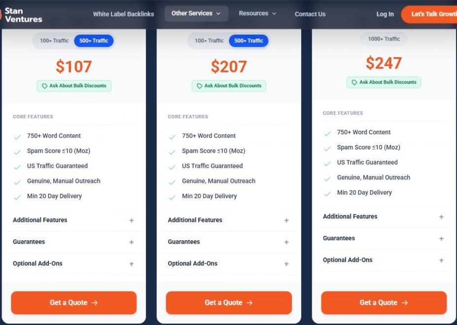 Stan ventures pricing