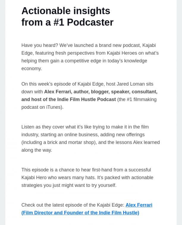 podcast newsletter