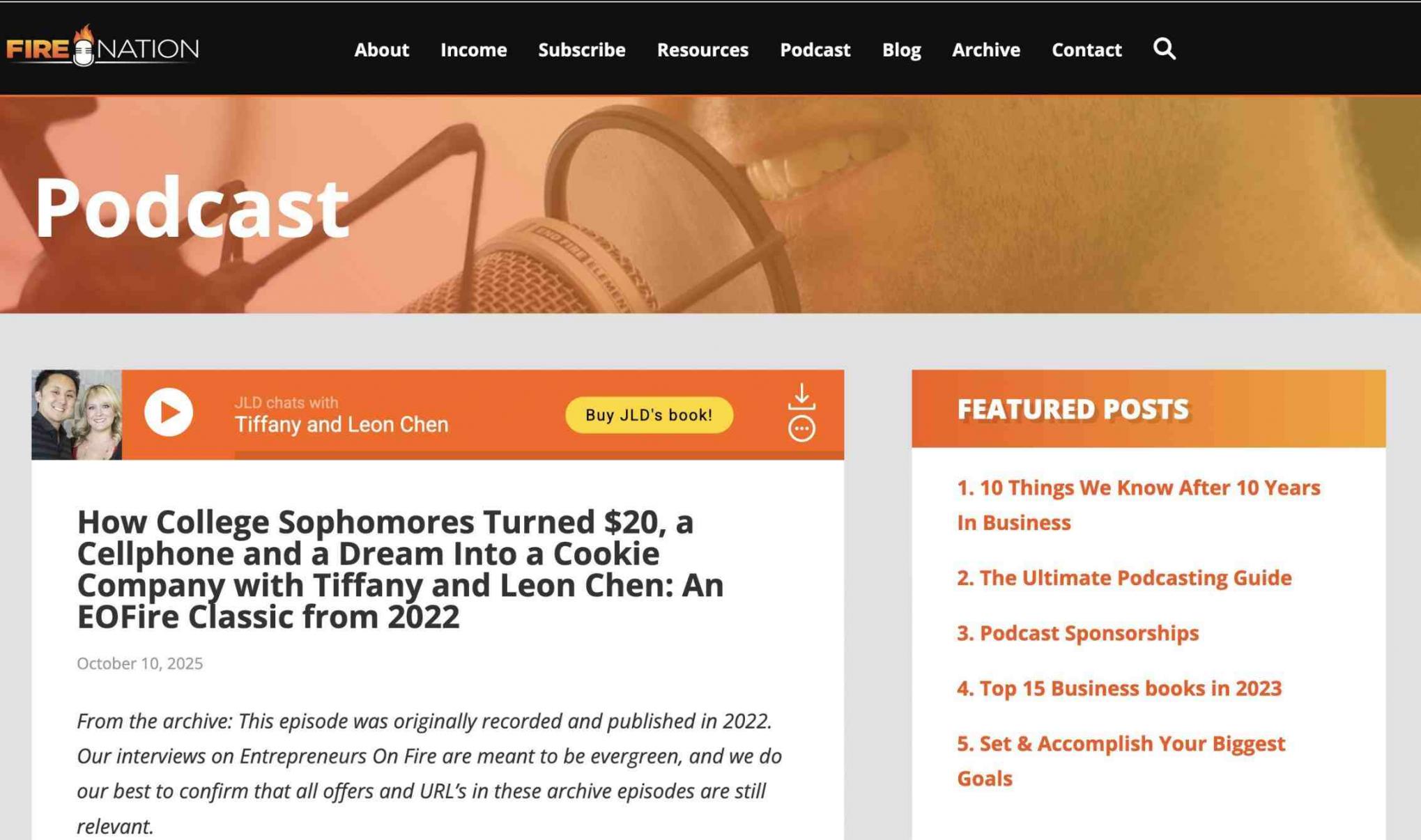 podcast website