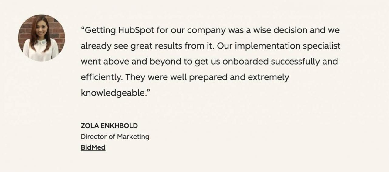 HubSpot onboarding review