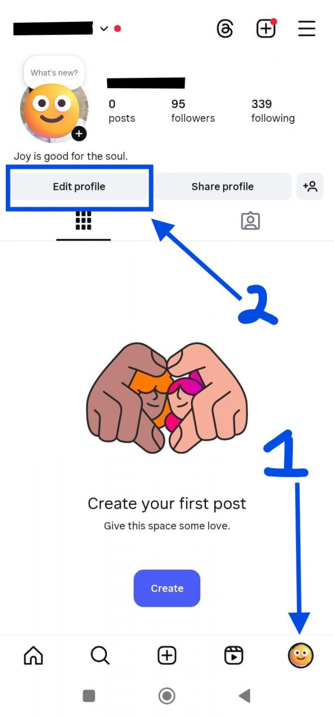 Instagram edit profile