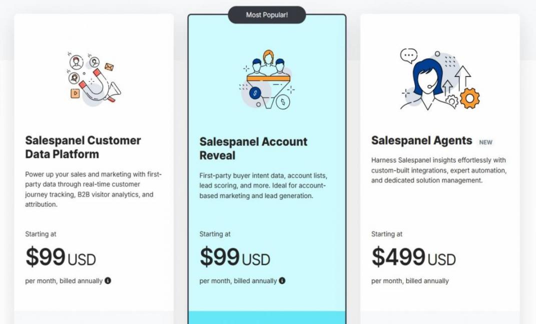Salespanel pricing