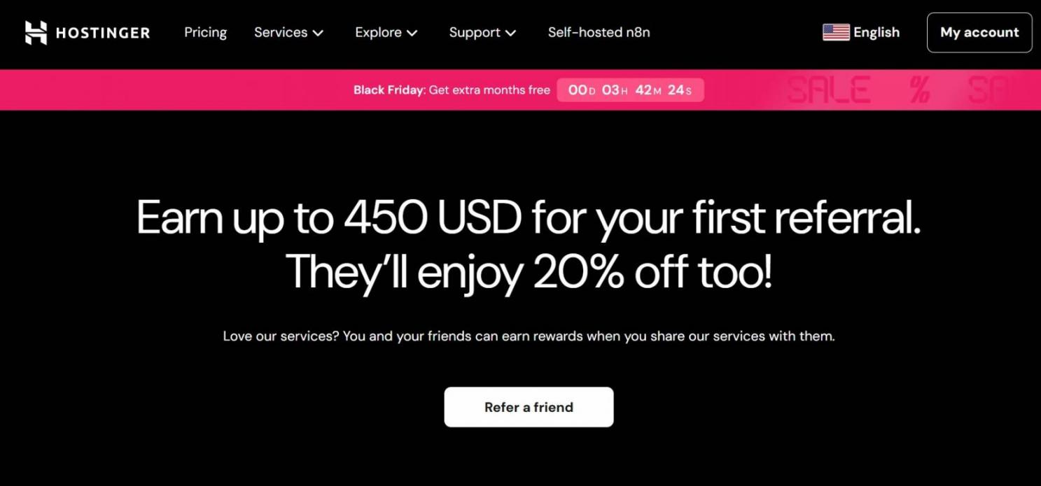 Hostinger referral program