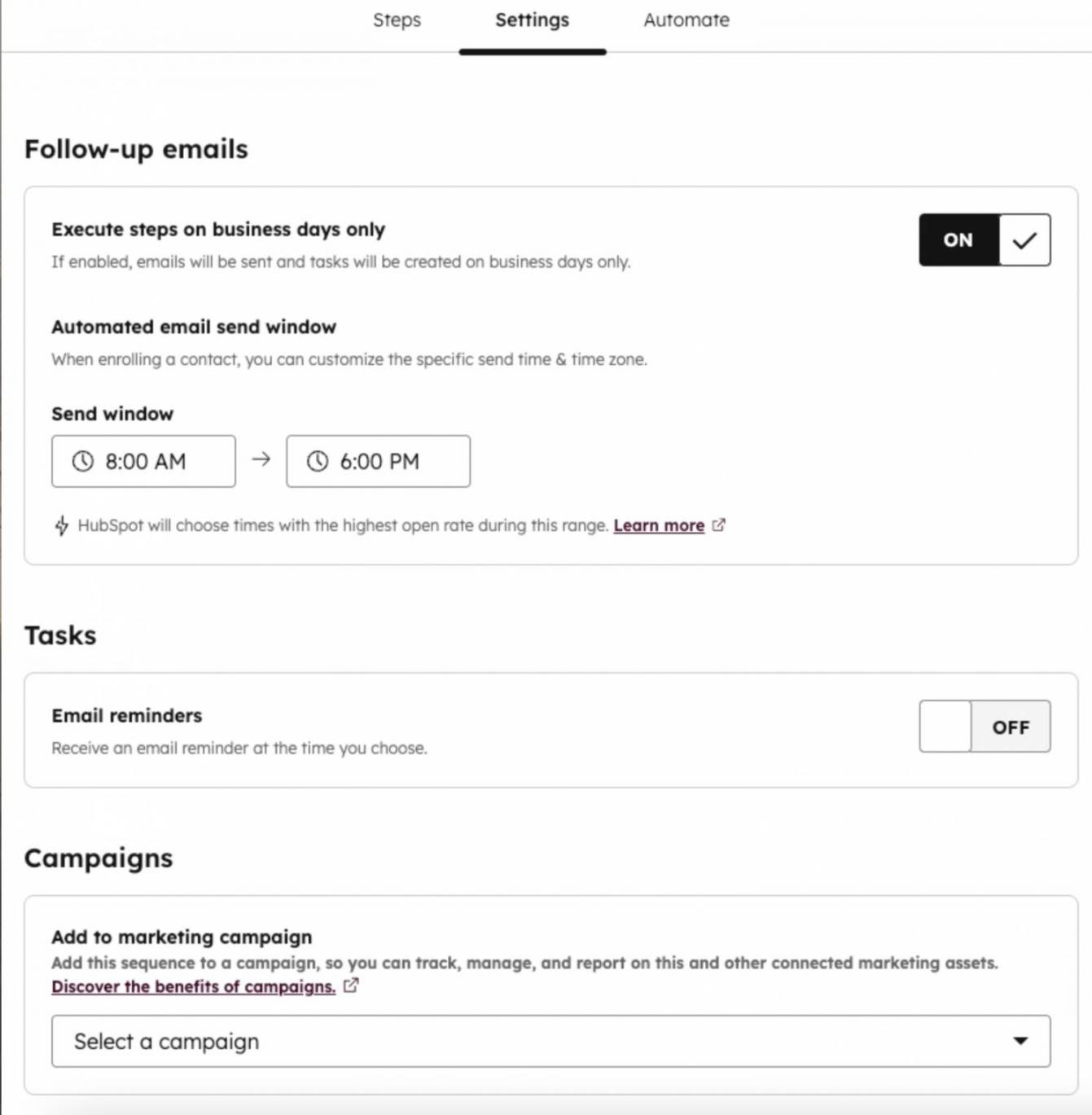 HubSpot Sequences