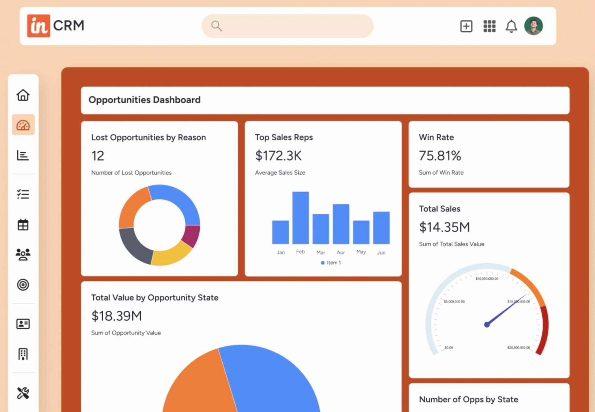 Insightly opportunities dashboard