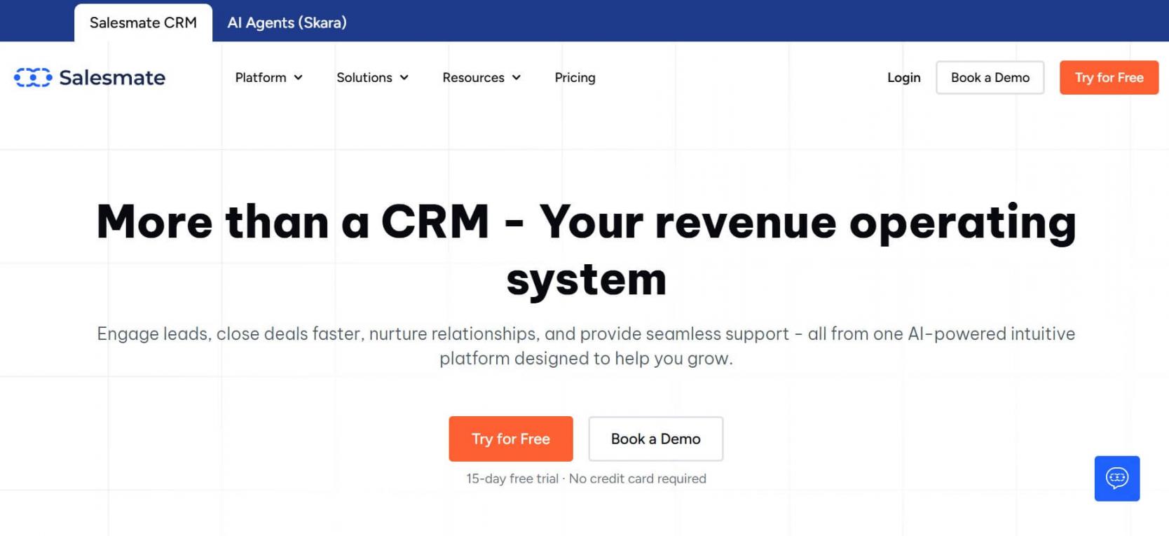 Salesmate homepage