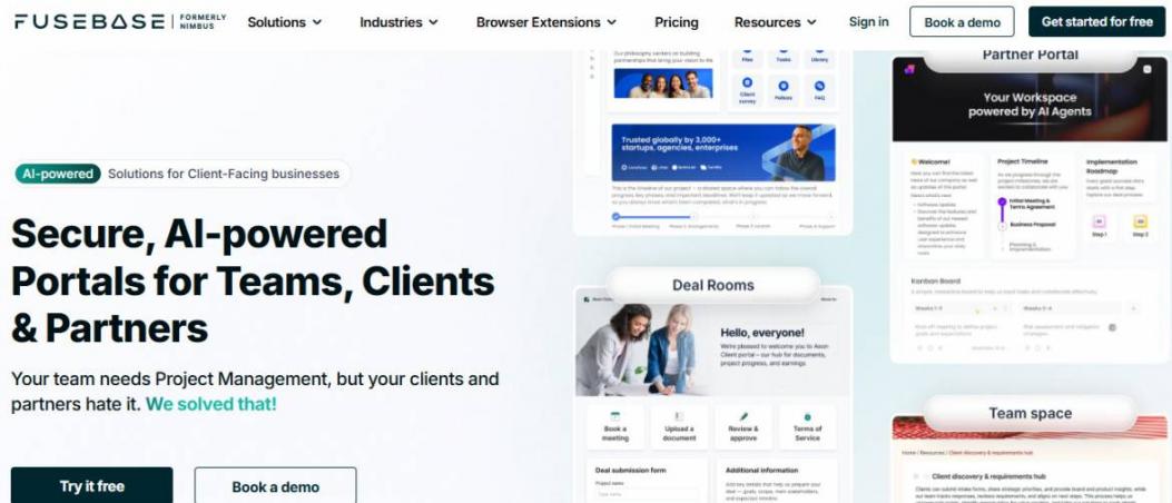 FuseBase Homepage