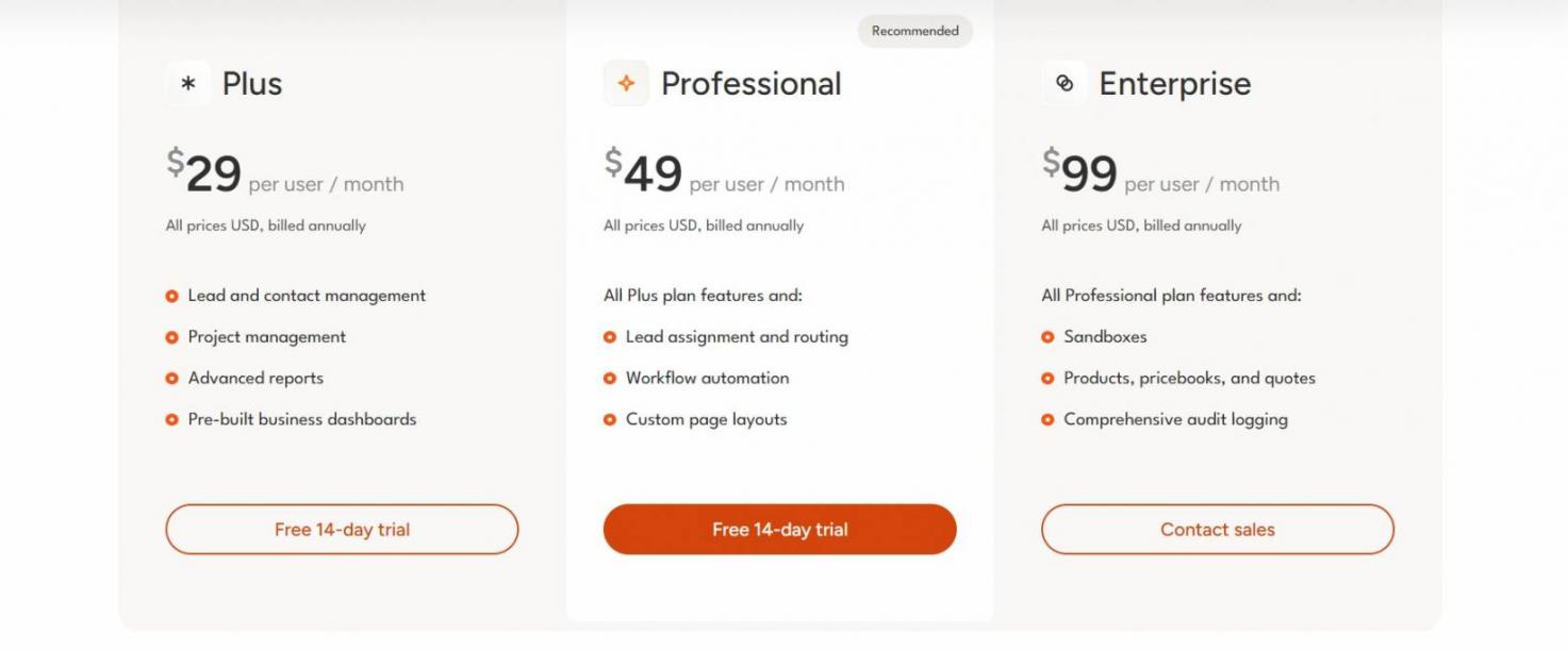 Insightly pricing