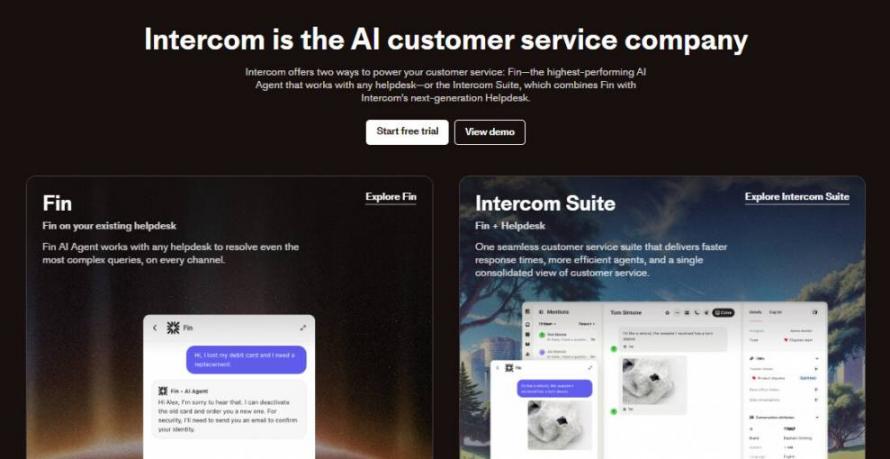 Intercom Homepage