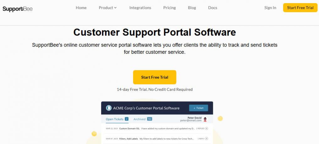 SupportBee Homepage