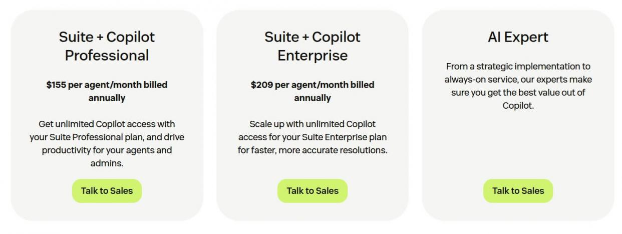 Zendesk Sell pricing 2
