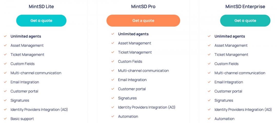 mintsd on premise pricing