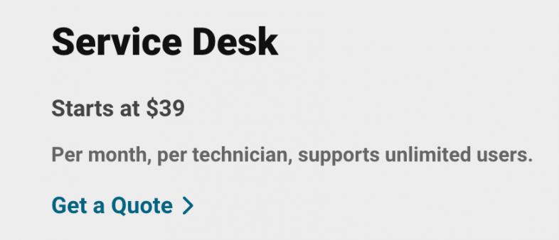 solarwinds pricing