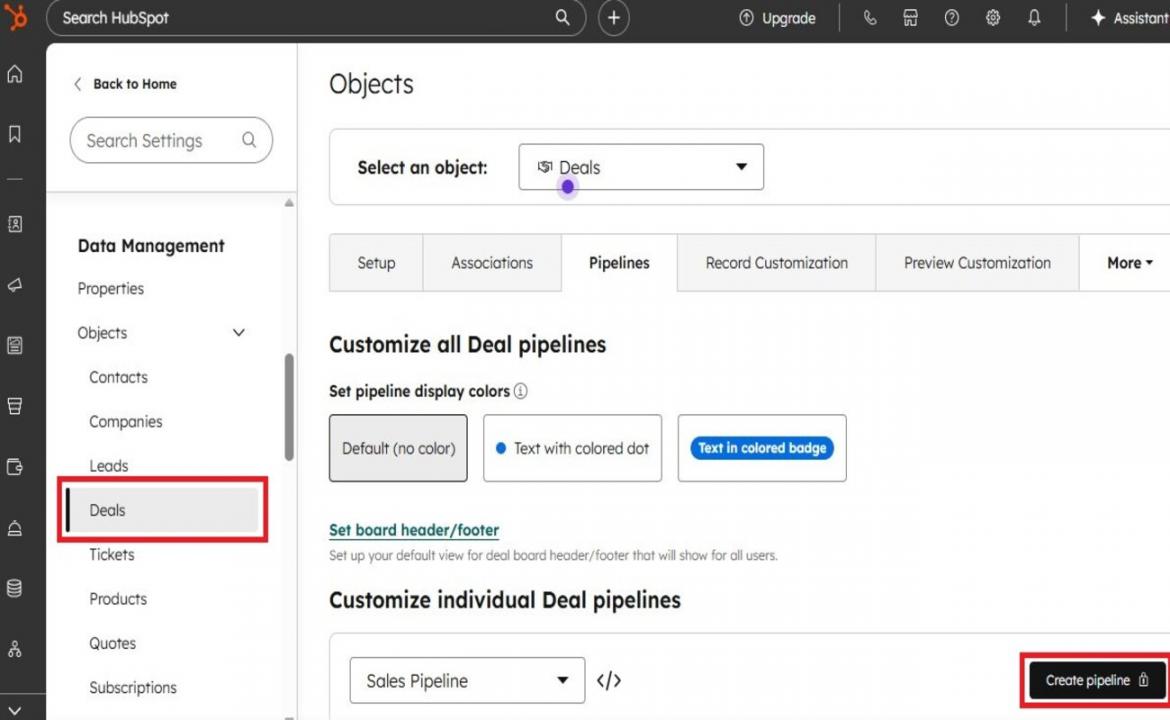 Creating Deal Pipelines in HubSpot