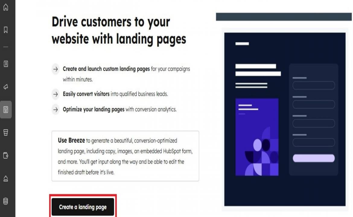 Creating Landing Pages