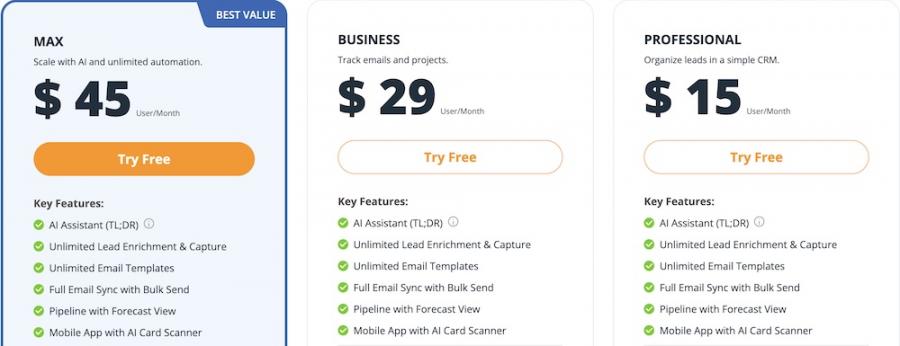 onepage pricing