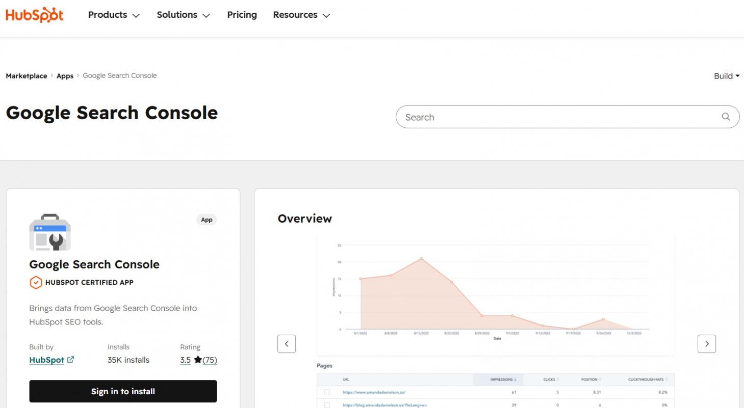 Google Search Console + HubSpot Integration