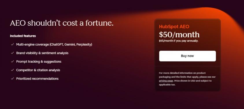 HubSpot AEO Pricing