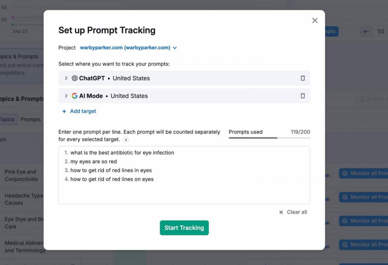 Prompt Tracking