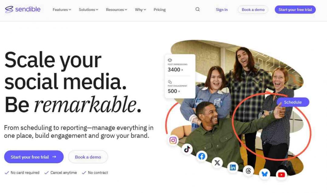 Sendible Homepage