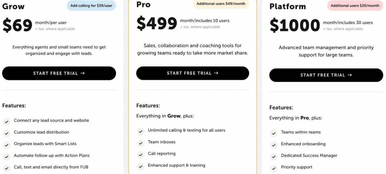 follow up boss crm pricing