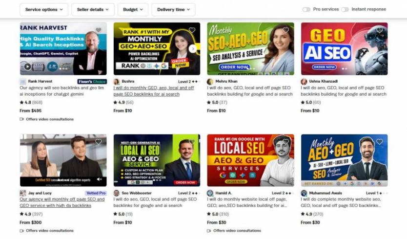 Fiverr AEO services