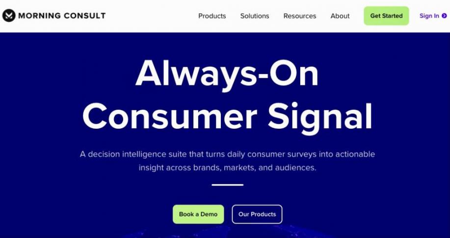 Morning Consult homepage