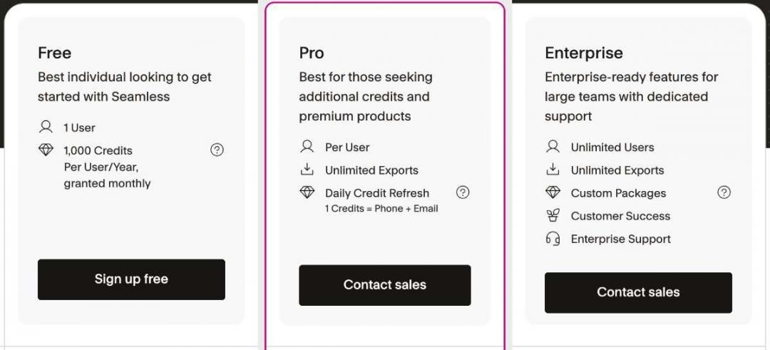 seamless pricing
