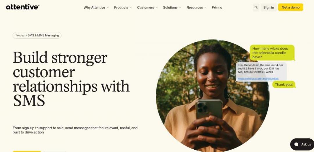 Attentive SMS marketing platform