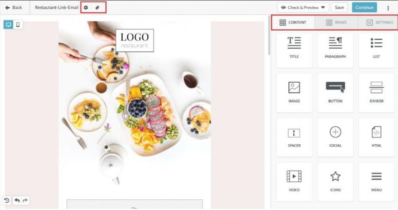 Constant Contacts Email Editor