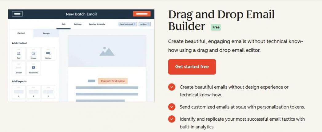 HubSpot Marketing Hub Email Builder