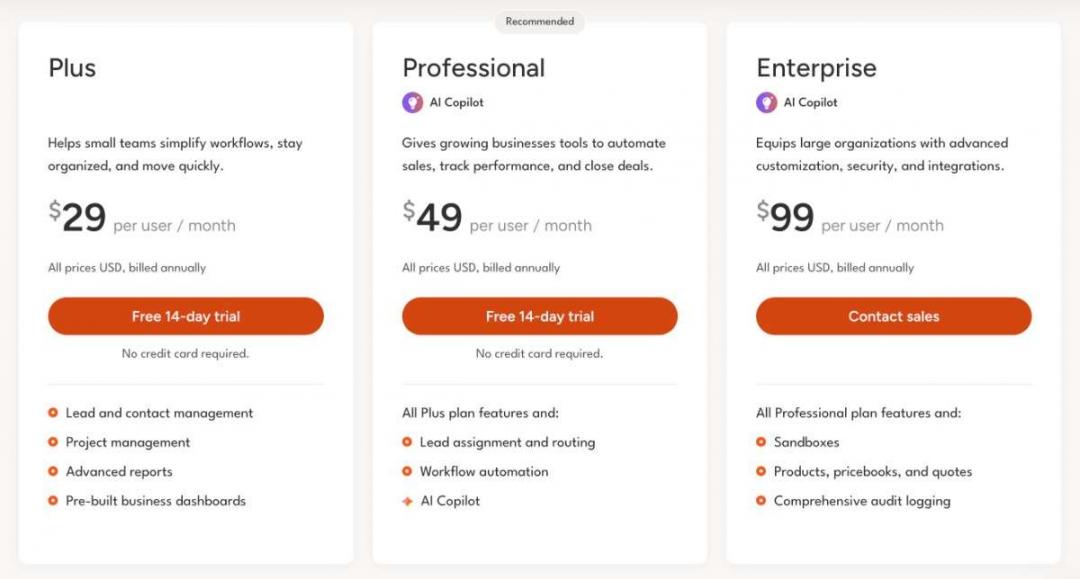 Insightly pricing