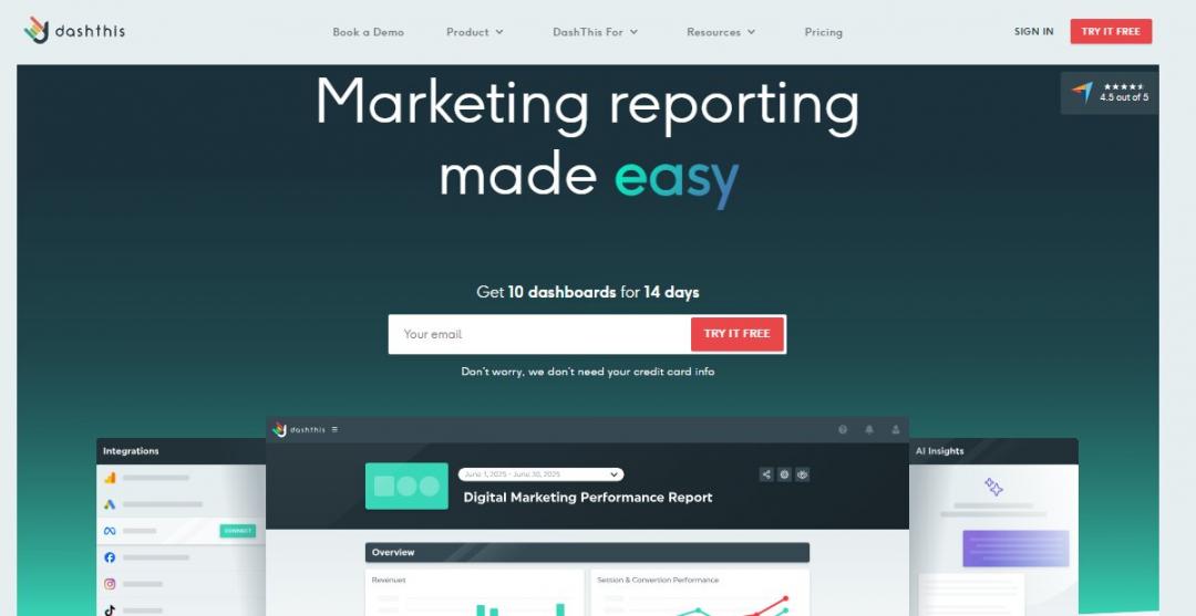DashThis Homepage