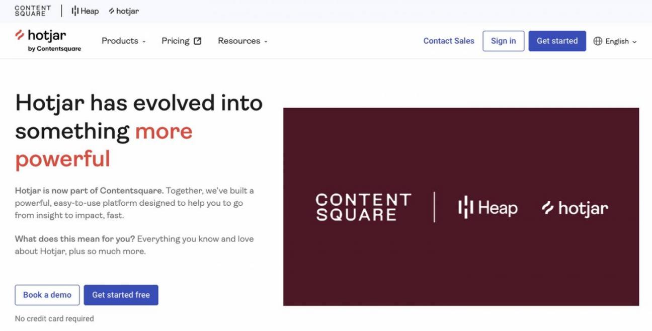Hotjar homepage