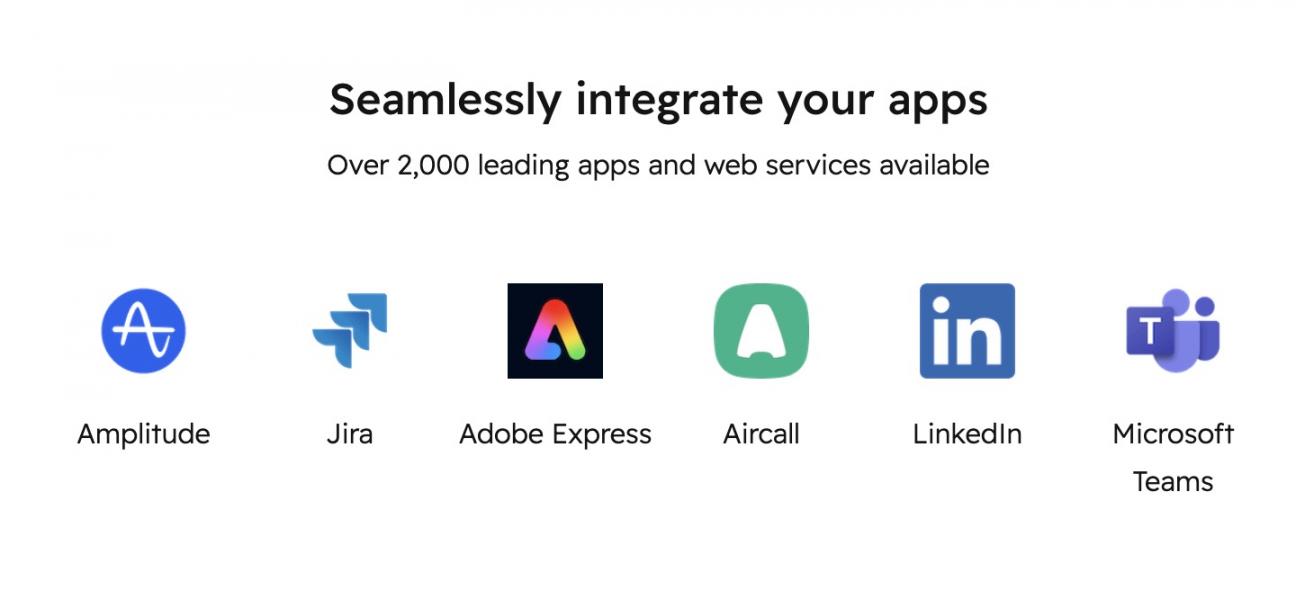 Screenshot showing that HubSpot Service Hub connects with over 2,000 apps