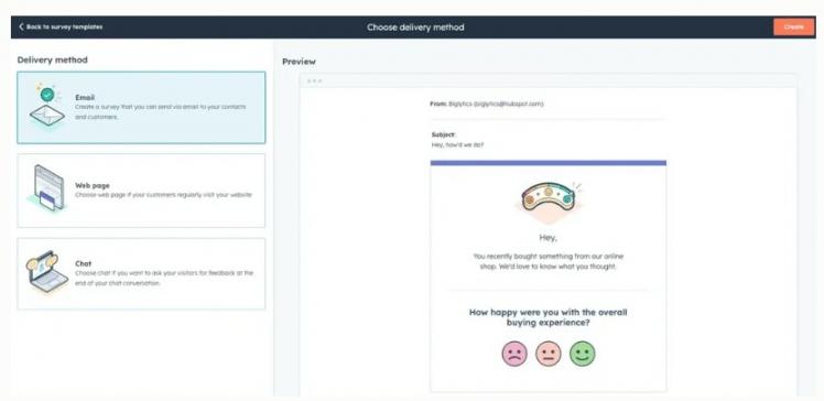HubSpot customer feedback software