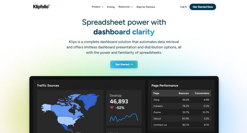 Klipfolio Homepage