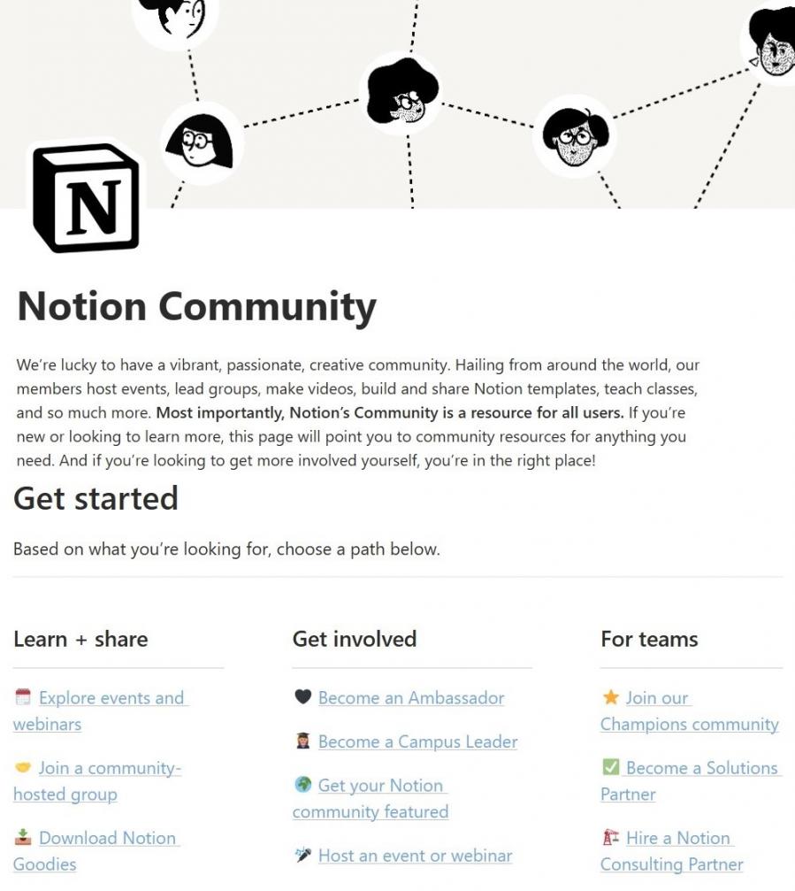 Notion customers community example
