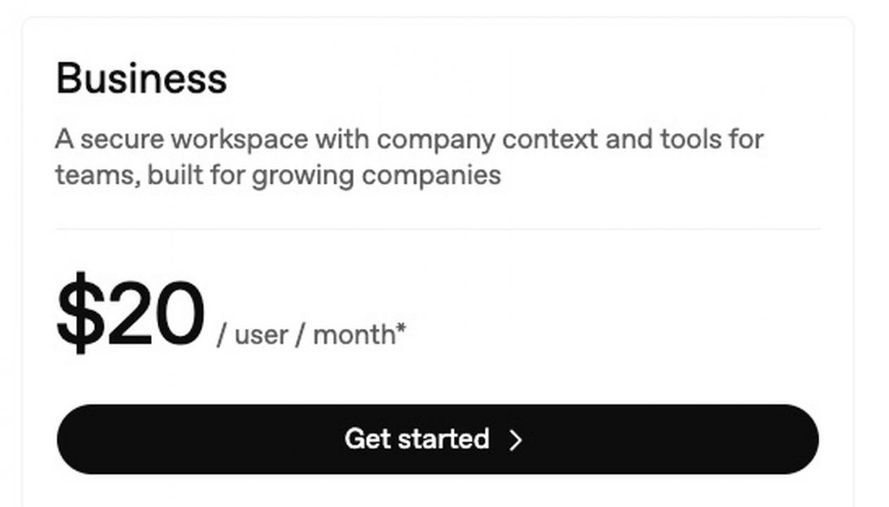 ChatGPT Business pricing