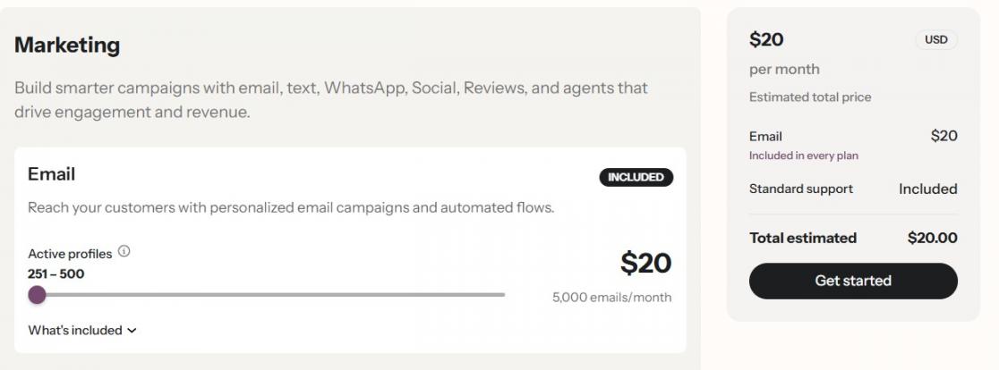 Klaviyo pricing
