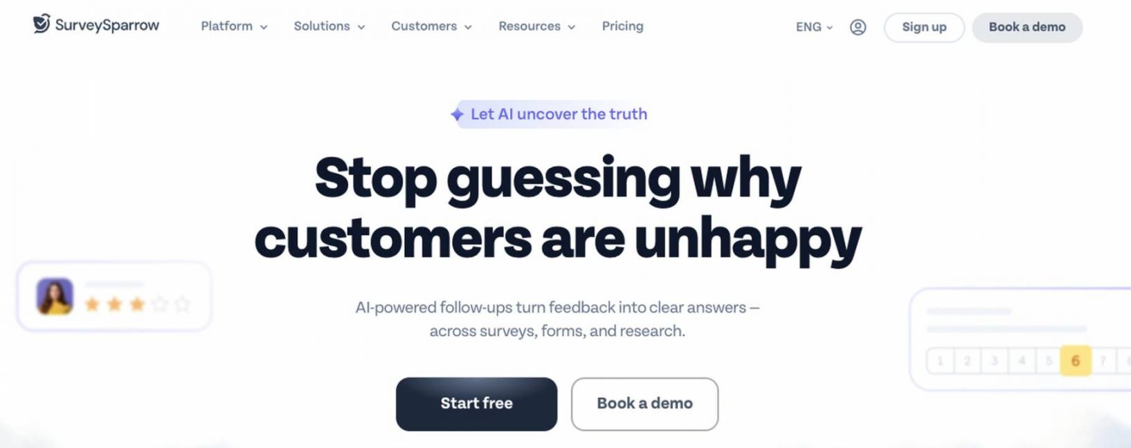 SurveySparrow homepage