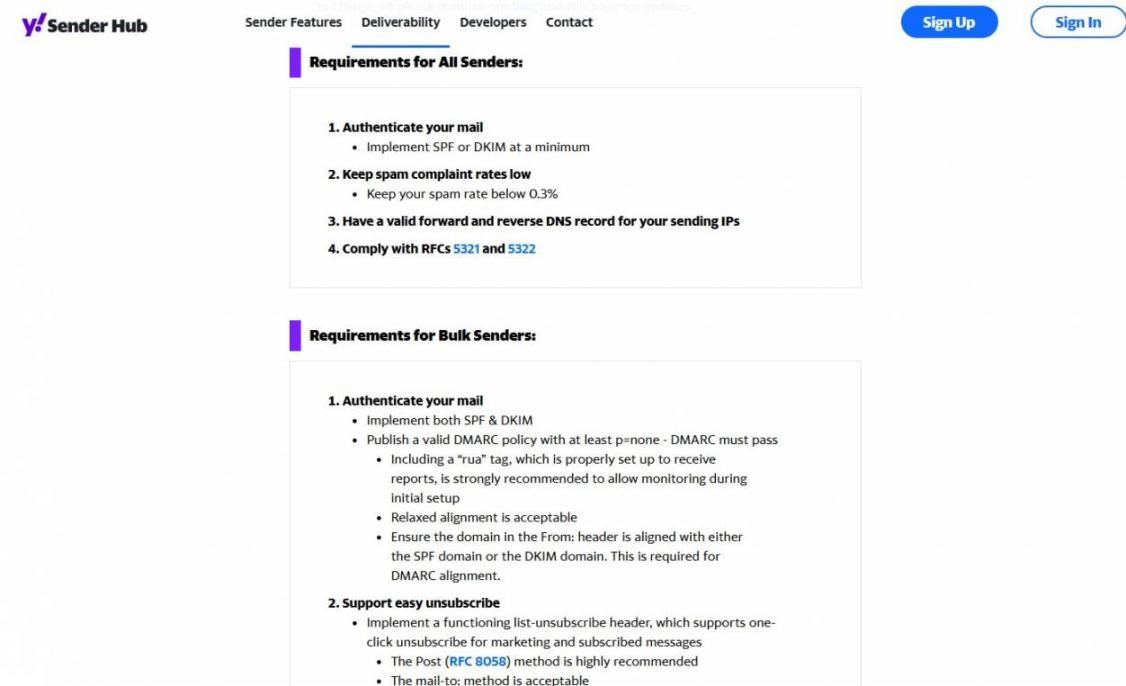 Yahoo policies