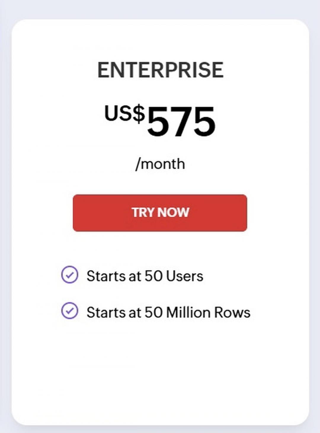 Zoho Analytics Enterprise pricing