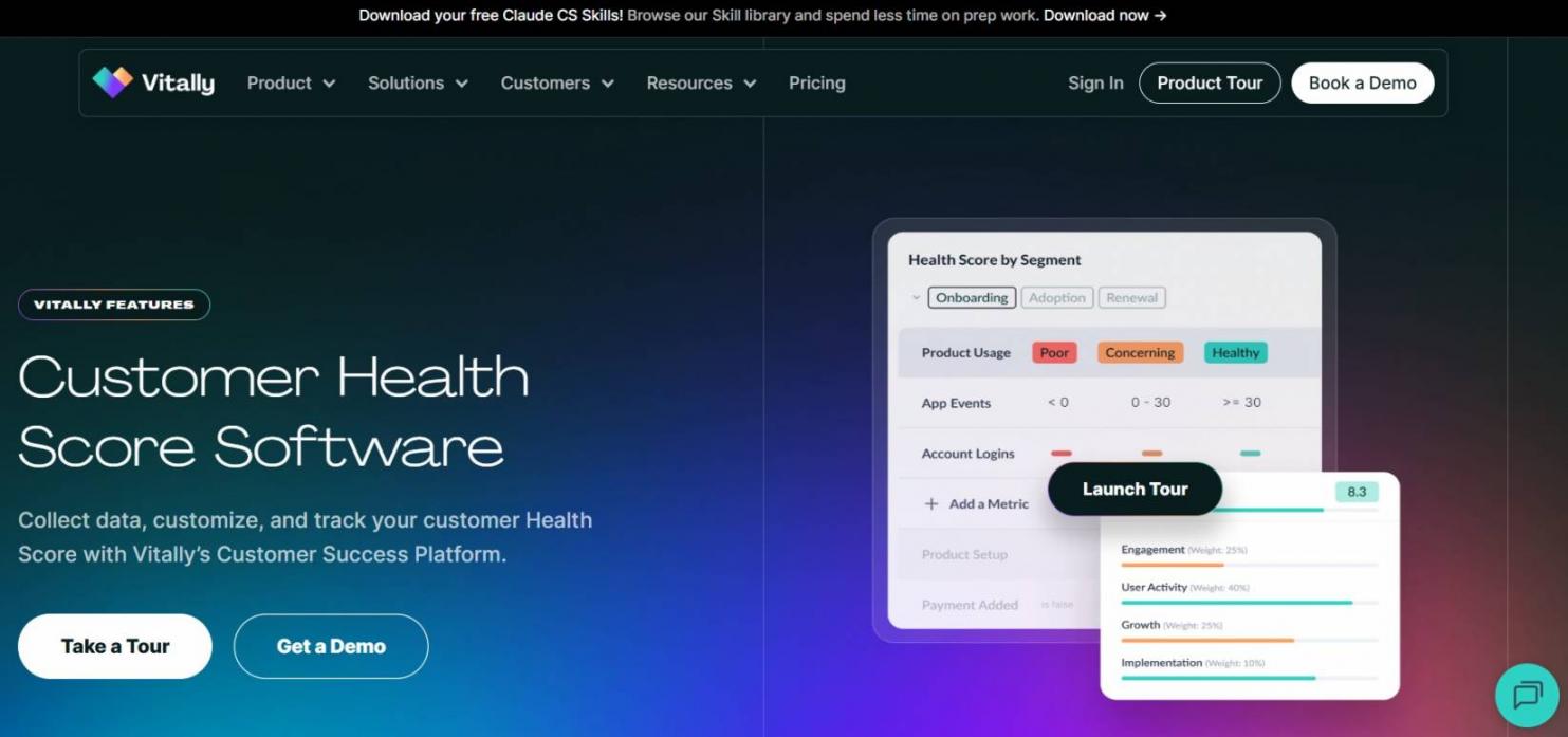 Vitally home page
