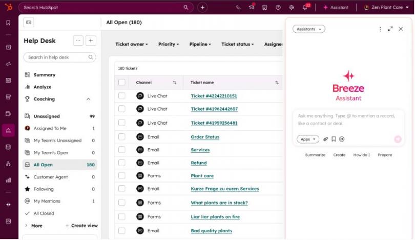 Breeze Assistant Interface