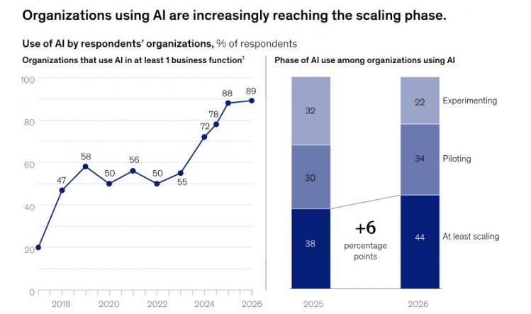 Businesses Using AI in One Function